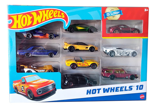 Hot Wheels Pack X10 Coleccion Autos Surtidos - Mattel 