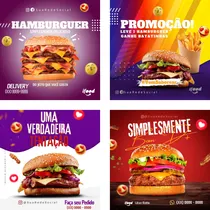 Comprar Pack Canva Artes Para Hamburgueria + De 200 Artes Editáveis