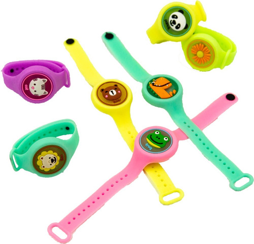 4 Pulsera Repelente De Mosquitos Para Niños Con Luz Led