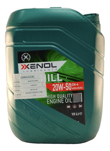 Xenol Mineral Aceite Para Motor Diesel Api Ch-4 Sae 20w- ...