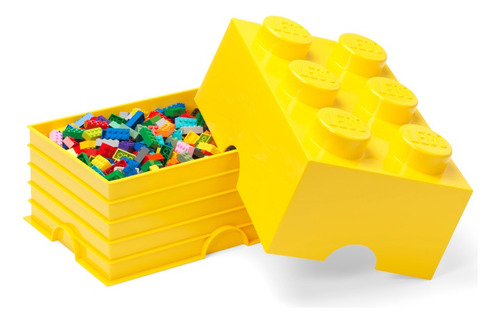 Lego Bloque Apilable Contenedor Storage Brick Cantidad De Piezas 2 Versión Del Personaje Yellow
