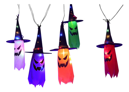 Guirnalda De Luces Led O Con Forma De Sombrero De Bruja Para