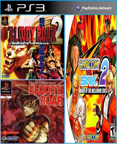 Snk 2 Ps3bloody Roar 1+2 + Capcom Vs Snk 2 Ps3