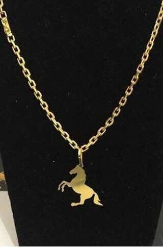 Corrente De Moeda Antiga Banhada A Ouro 18k