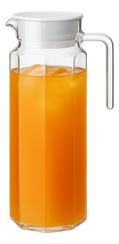 Jarra De Vidrio 1100ml Con Tapa Jugos Refrescos Menaje Mesa