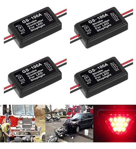 Dz Módulo Intermitente De Luz De Freno Gs-100a, 12-24 V,