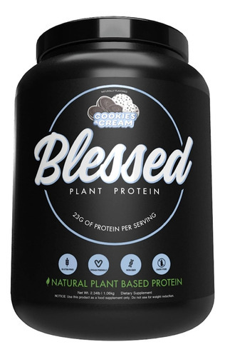 Ehp Labs Blessed Proteina A Base De Plantas 2lbs 30 Serv Sabor Cookies And Cream
