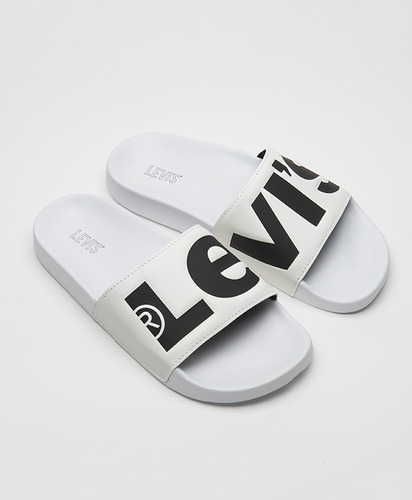 Sandalias Hombre Slide Blanco Levis Lbf11-0036