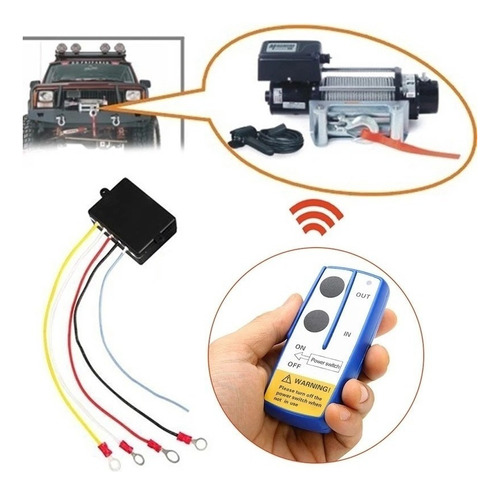 Cabrestante Eléctrico Control Remoto Inalámbrico 12v Regalo