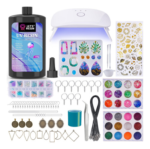 Kit De Fabricación De Joyas 153 Piezas Resina Transparente