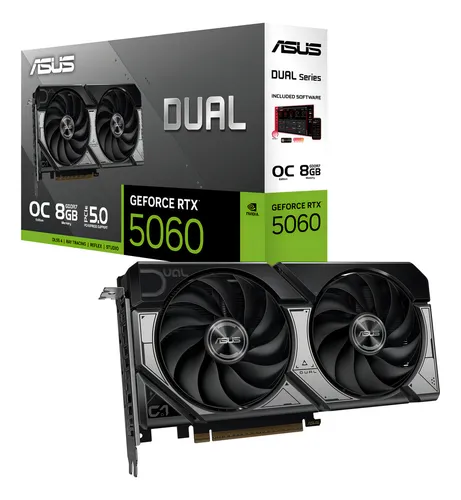 Placa de vídeo Asus Rtx 5060 8gb Dual Gdr7 de 128 bits