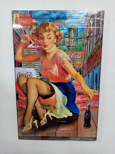 Cuadro Decorativo De Coca Cola Vintage #17 Grande 85x55