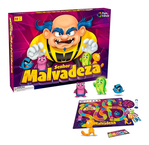 Jogo Senhor Malvadeza Tabuleiro Brinquedo Presente Crianças