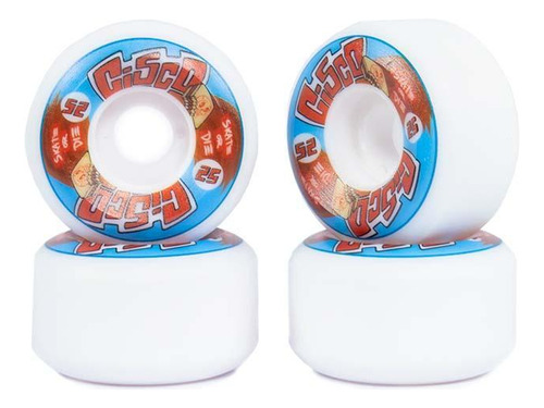 Roda Cisco Skate Divertidos Premium 102a Fundida 52mm Azul 5