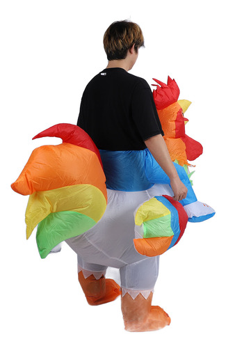 Disfraz Inflable De Gallo Para Montar En Bicicleta, Impermea