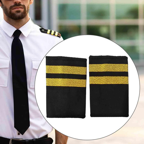 Charreteras De Aerolínea Con Hombreras De Dos Barras