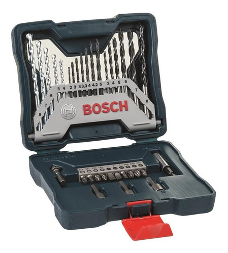 Kit Maleta Bosch X-line Para Furar E Parafusar Com 33 Peças