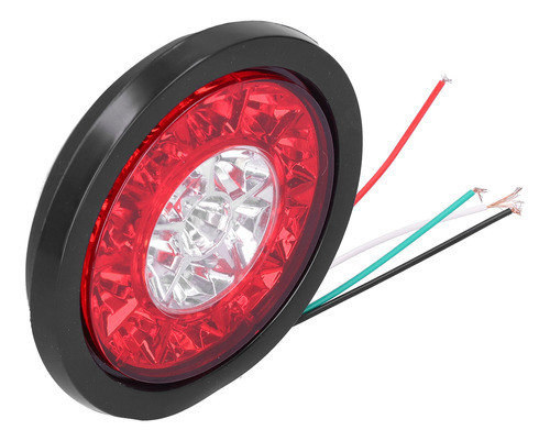 Luz Trasera Redonda De 12-24 V, 16 Led, Color Rojo, Blanco,