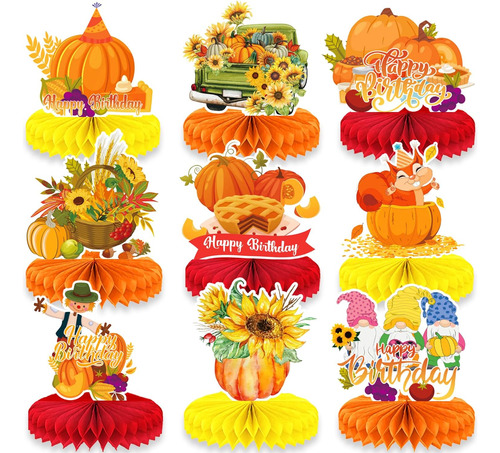 Decoraciones Para Fiestas De Cumpleaños De Otoño, Centros De