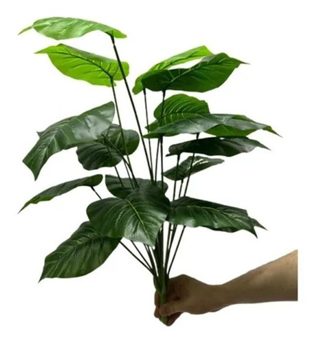 Planta Chão Folhagem Artificiais Folha Verde 60cm Semvaso 00