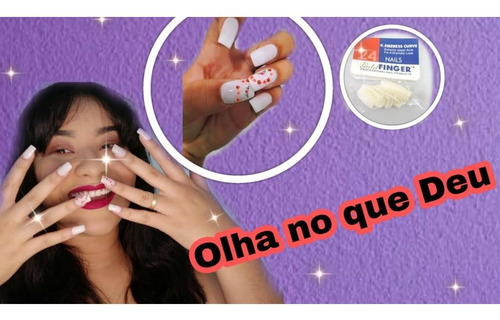 Unhas Gold Finger Postiça C/24 Unidades Professional Nail