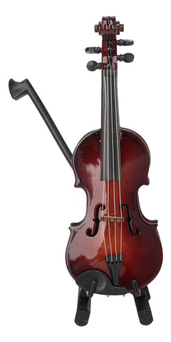Modelo De ViolĂn En Miniatura, Soporte De Madera, Arco Y Fun