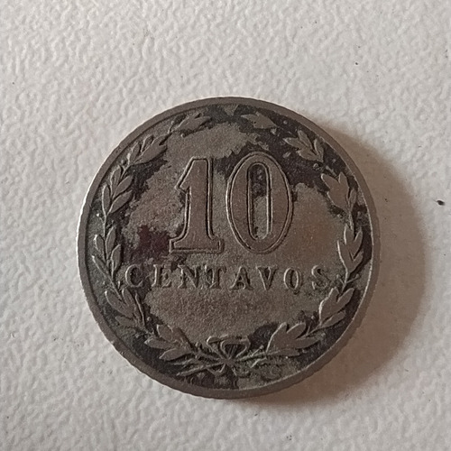 Antigua Moneda Níquel 10 Centavos Argentina 1908 Cj# 97