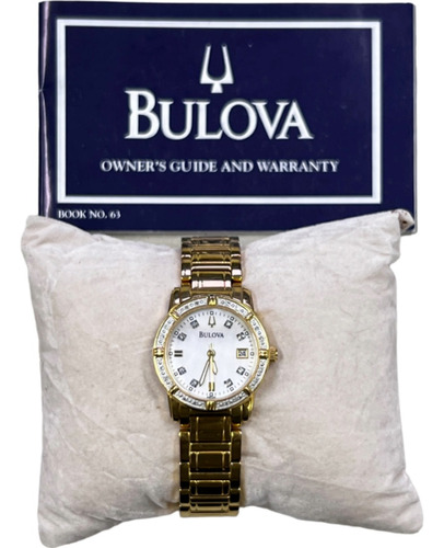 Relógio Bulova Feminino Diamond C637584 Ouro Folha+ Cristais