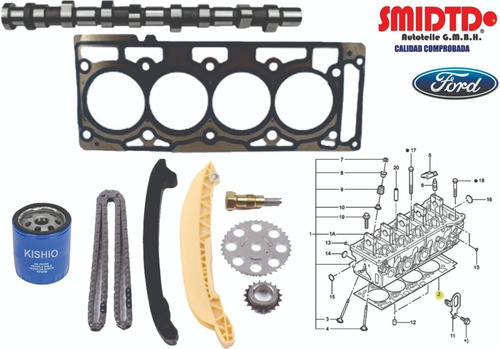 Arbol Levas Junta Cabeza Sobre Medida Ford Ka 1.6l 99-05