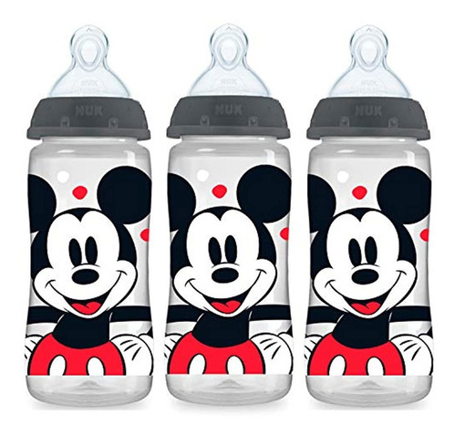 Botella De Disney De Flujo Suave Nuk, Mickey Mouse, 10 Oz, P