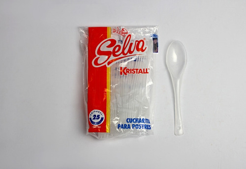 Imagen 2 de 2 de Cucharitas Plásticas Transparentes Desechables Selva (40x25)
