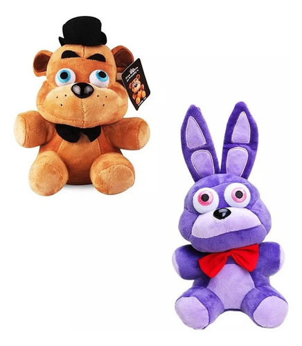 2 Peluches Five Nights At Freddys Animatronico 18cm Fnaf