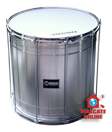 Surdo Alumínio 18 Pol 50cm Profissional Music 411ls Samba