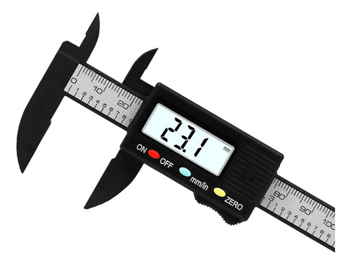 Calibrador Vernier Digital 10 Cm Fibra Carbono Pie De Rey