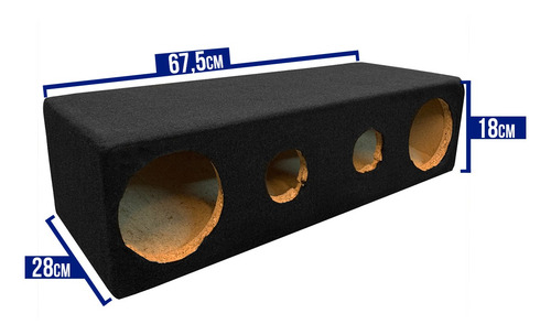 Imagen 2 de 5 de Rackera P/ 2 Drivers Con Corneta + 2 Tweeters 3,5 Pulgadas
