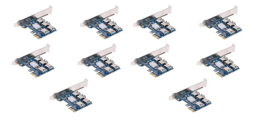 10 Tarjetas Pcie 1 A 4 Pci Express 16x Riser Pci-e 1x Naa