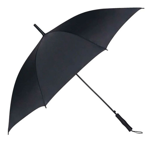Paraguas con cable de goma, 80 cm, color negro