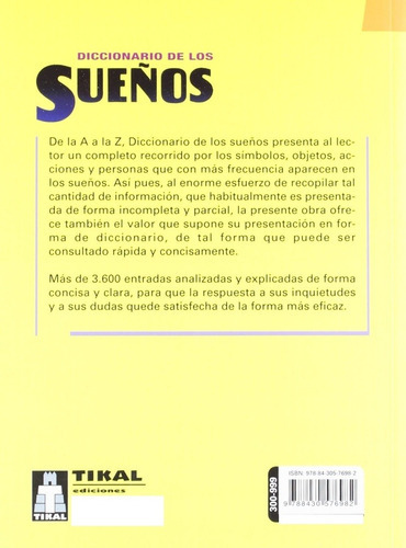 Diccionario De Los Sueãâ±os, De Devivier, Michel. Editorial Tikal, Tapa Blanda En Español