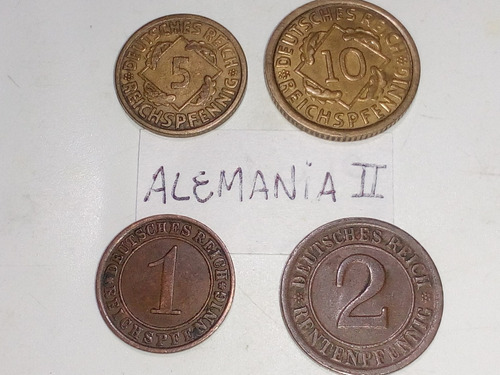 Monedas Alemania 1924/1932. Lote X 4