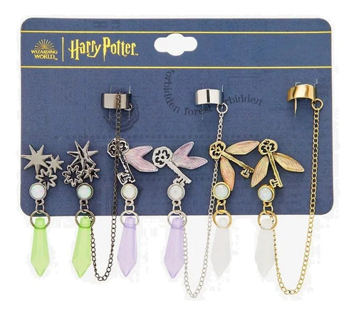 Set Aretes Harry Potter Llaves Cristal Original Hottopic