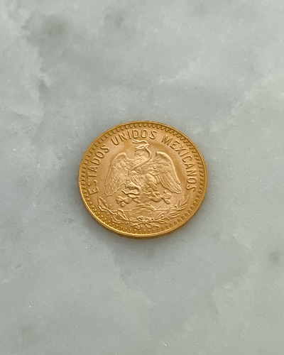 Moneda Hidalgo Oro Cinco Pesos 1955 Mexico Inversion Ahorro (Usado)
