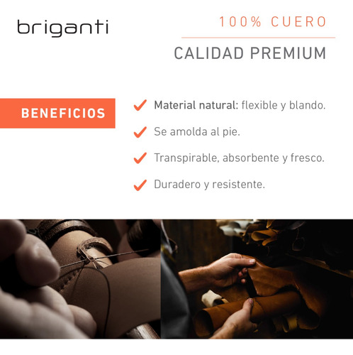Zapato Hombre Cuero Vestir Elegante Mocasin Briganti Walace