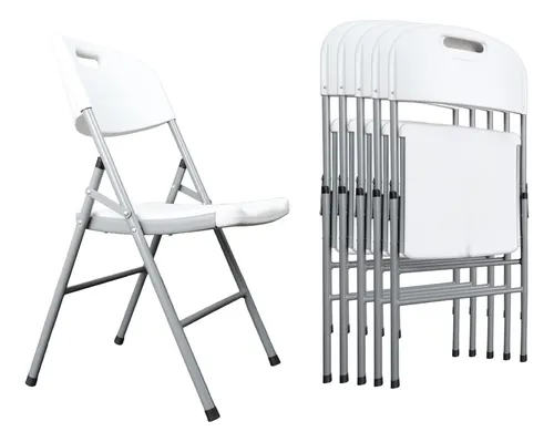 comprar Kit 6 Sillas Plegables Plástico Resistentes Jardín Eventos