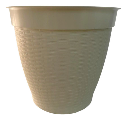 Vaso Redondo Cores Rattan 30 Litros Para Varias Plantas Cor Marmorizado