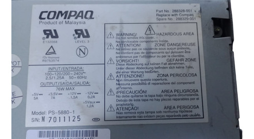 Pc De Escritorio Compaq Deskpro Windows 98 Funcionando 6.4 Gb 128 Mb Si (Usado)