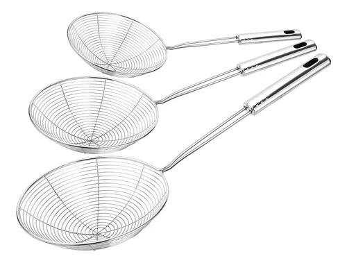 Menax - 2X Colador Chino de Cocina - Colador Chino - Colador de Acero  Inoxidable - Colador de Cocina - Escurridor de Acero - Set de 2 :  : Hogar y cocina