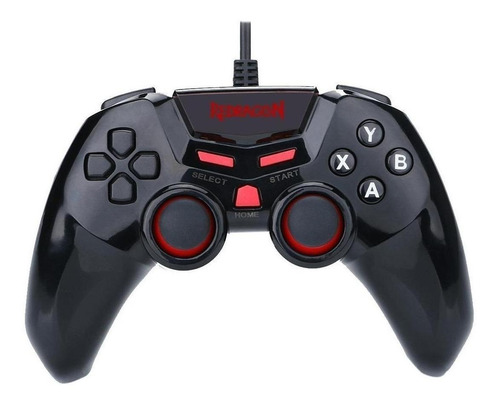 Controle joystick Redragon Seymour G806 preto e vermelho