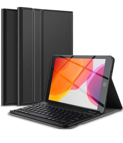 Funda Con Teclado + Mica Compatible Con iPad 9 10.2 9na