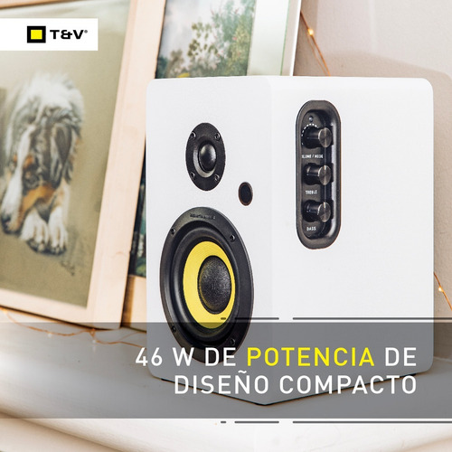 Imagen 4 de 4 de Parlante Bluetooth Para Smart Tv Vertrag Bt Blanco Color White