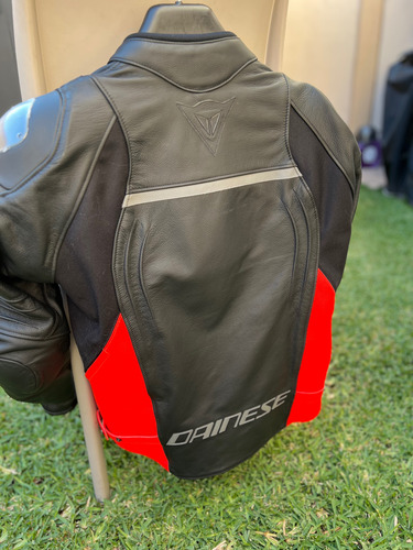Chamarra Para Moto Dainese (original) Racing 4 Piel Negro Lisa Large 52